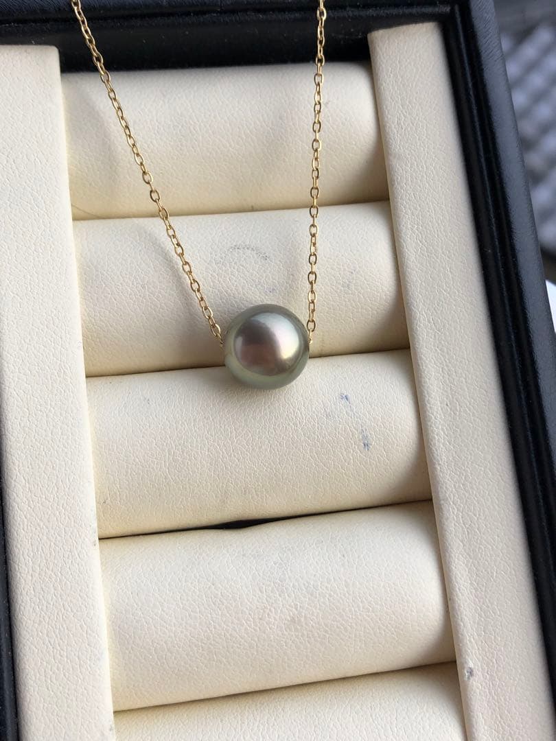 希少色 黒蝶真珠ネックレス　PJ7