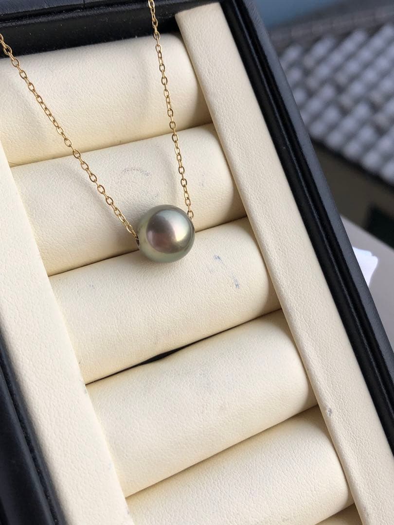 希少色 黒蝶真珠ネックレス　PJ7