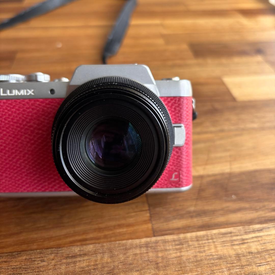 LUMIX gf7ミラーレスカメラ MFレンズセット　ピンク