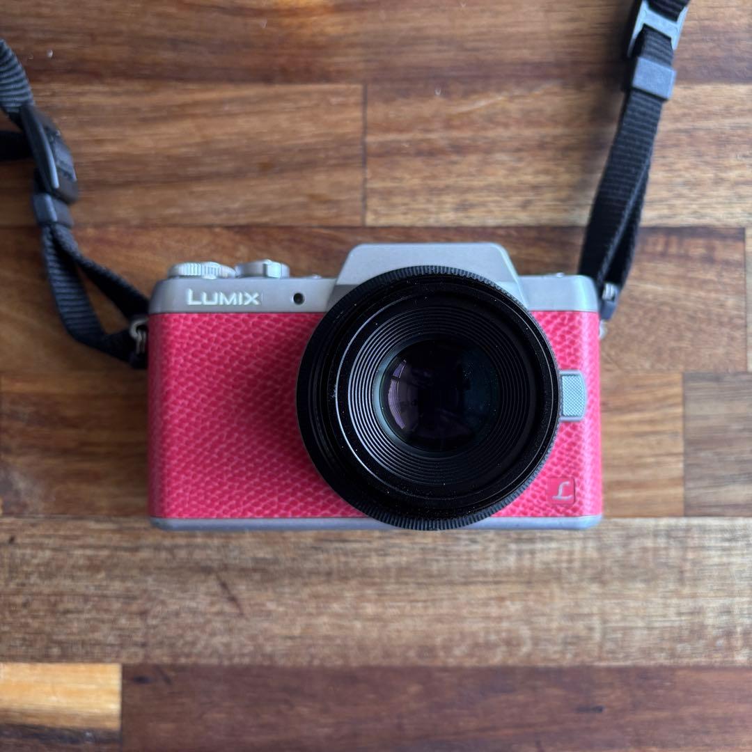 LUMIX gf7ミラーレスカメラ MFレンズセット　ピンク