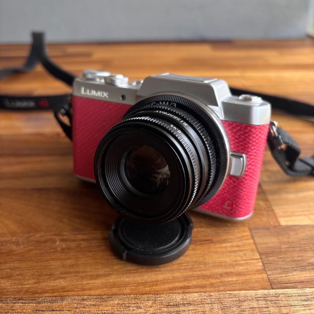 LUMIX gf7ミラーレスカメラ MFレンズセット　ピンク