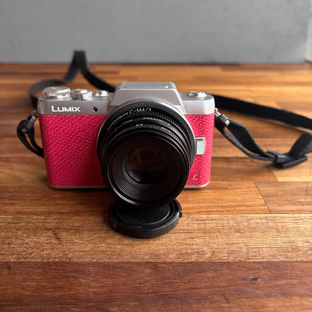 LUMIX gf7ミラーレスカメラ MFレンズセット　ピンク