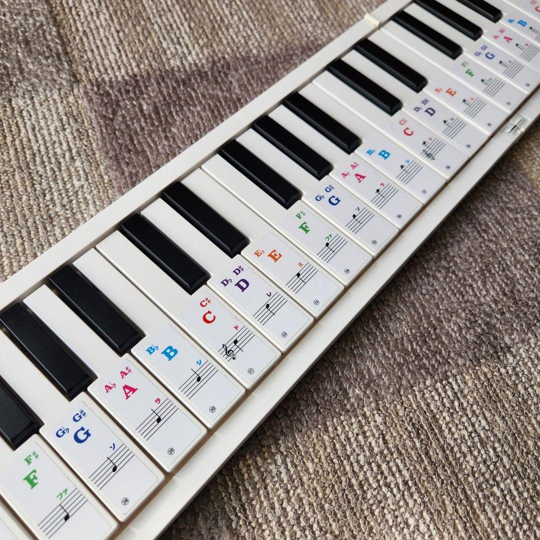ORIPIA88 デジタルピアノ ホワイト 電子ピアノ専用音符シール　128音色