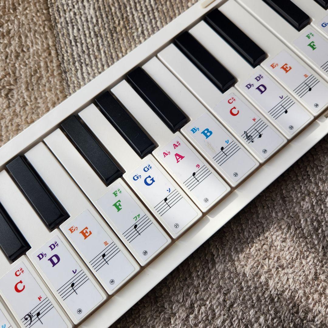 ORIPIA88 デジタルピアノ ホワイト 電子ピアノ専用音符シール　128音色