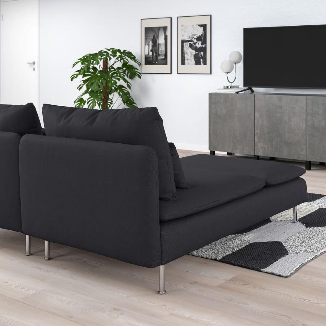 【都内無料配送】IKEA SÖDERHAMN 寝椅子 フリードトゥナダークグレー
