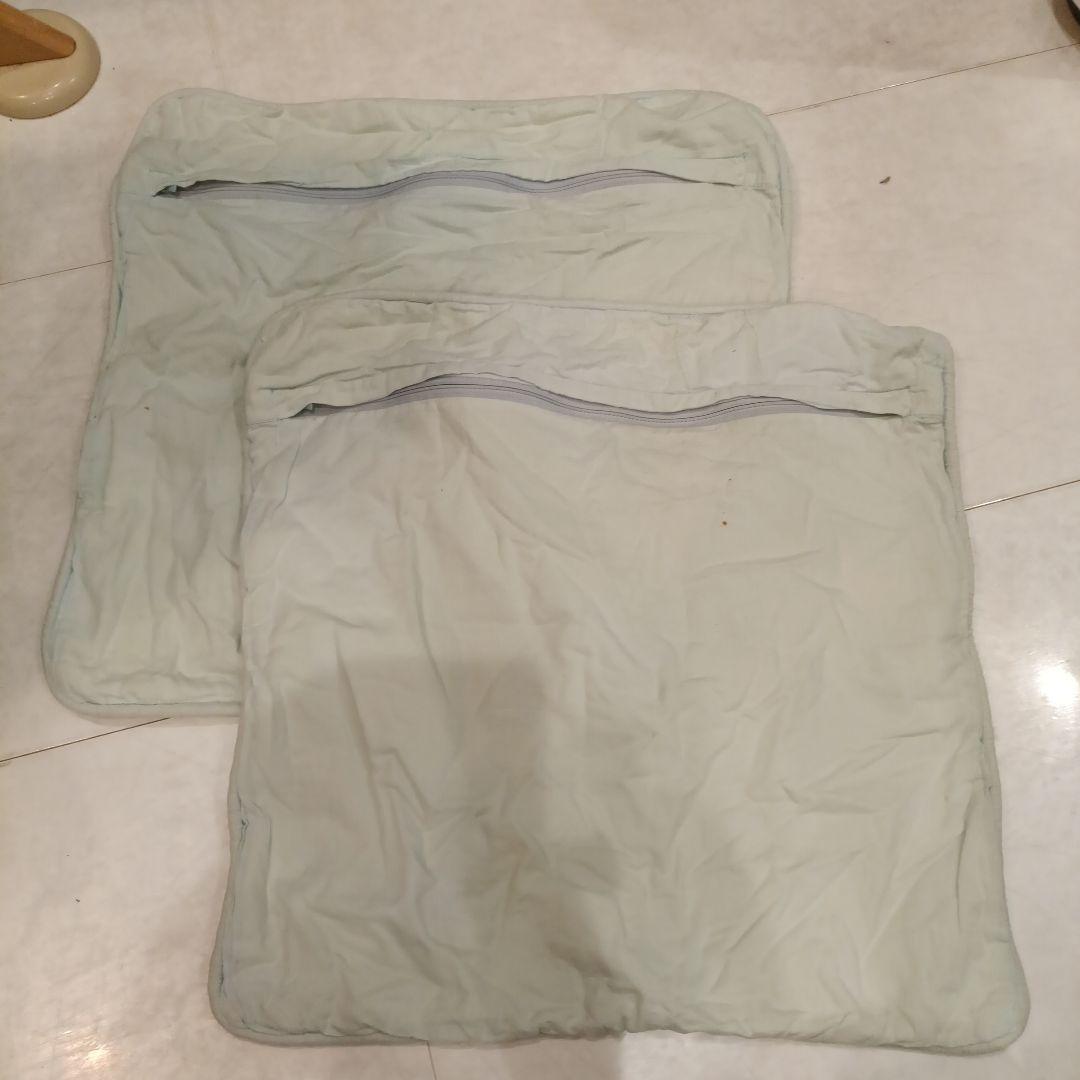 タヒチホテルブティック購入2枚　コーラルビーズ刺繍クッションカバー