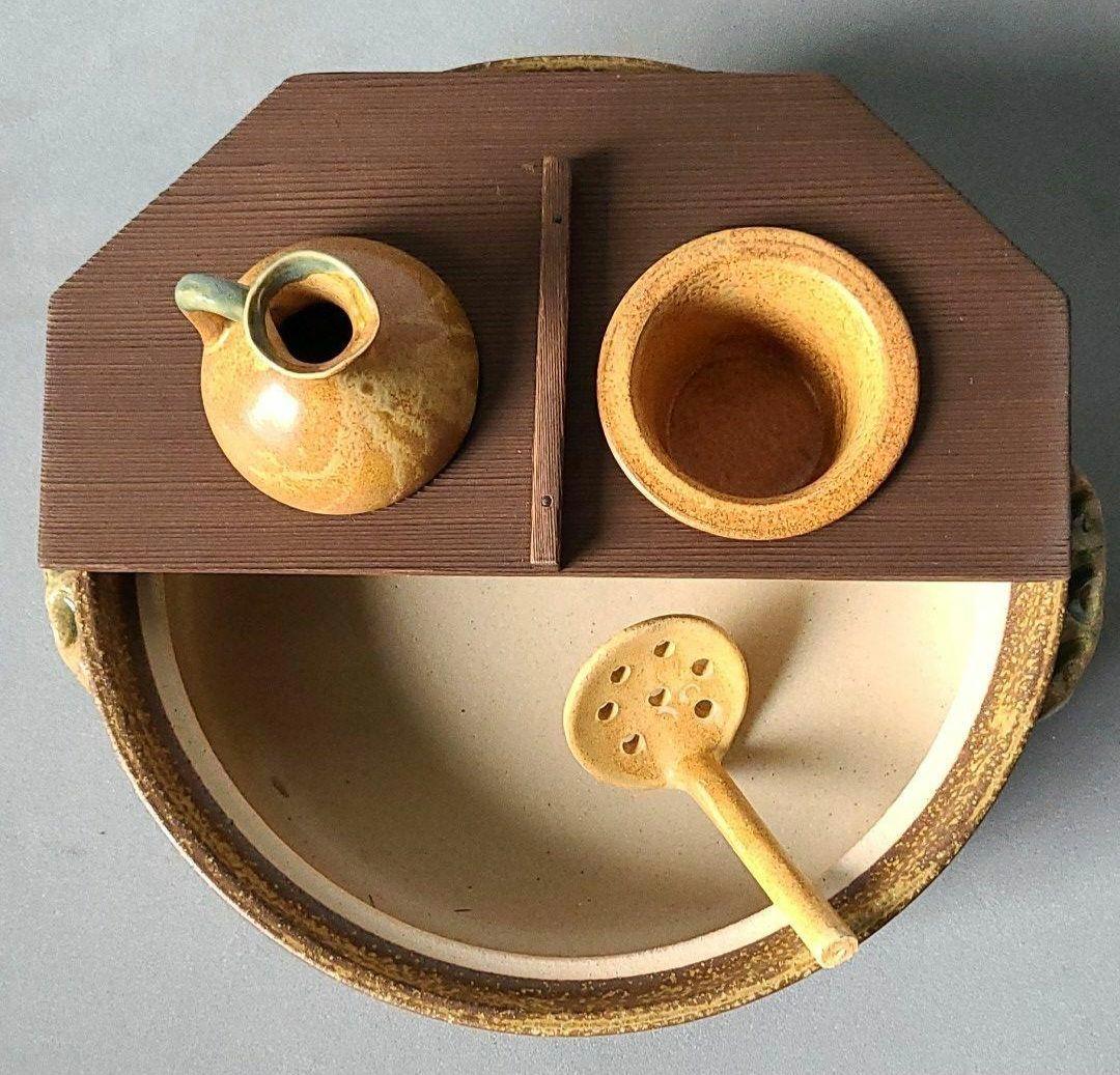 信楽焼 湯豆腐土鍋 陶器の調理器具セット