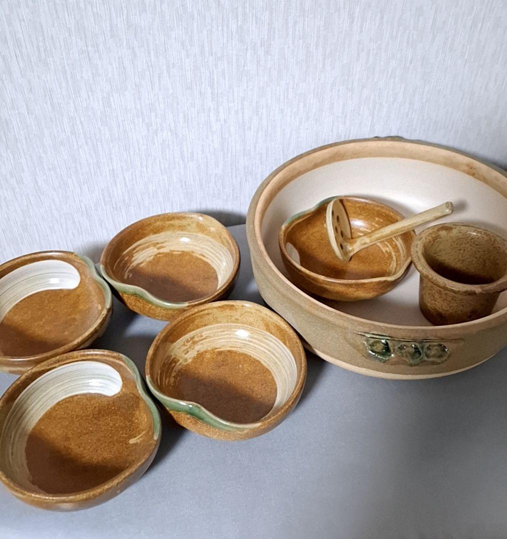 信楽焼 湯豆腐土鍋 陶器の調理器具セット