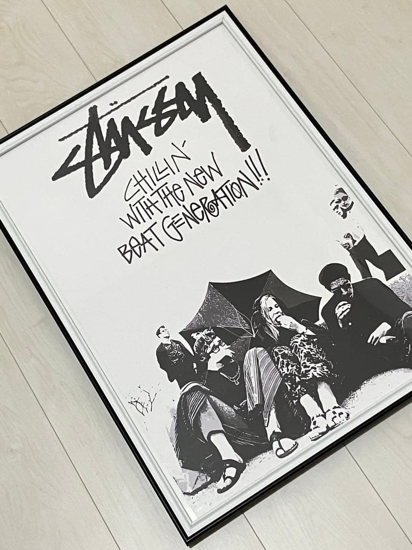 【額縁付き】A2 ポスター STUSSY ステューシー オシャレ インテリア 白
