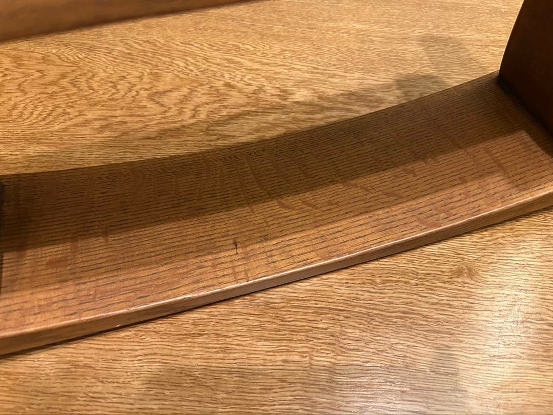 【飛騨家具】シラカワ　脇息　肘掛け　2脚（オーク材）　【オマケ】座椅子（合板材）