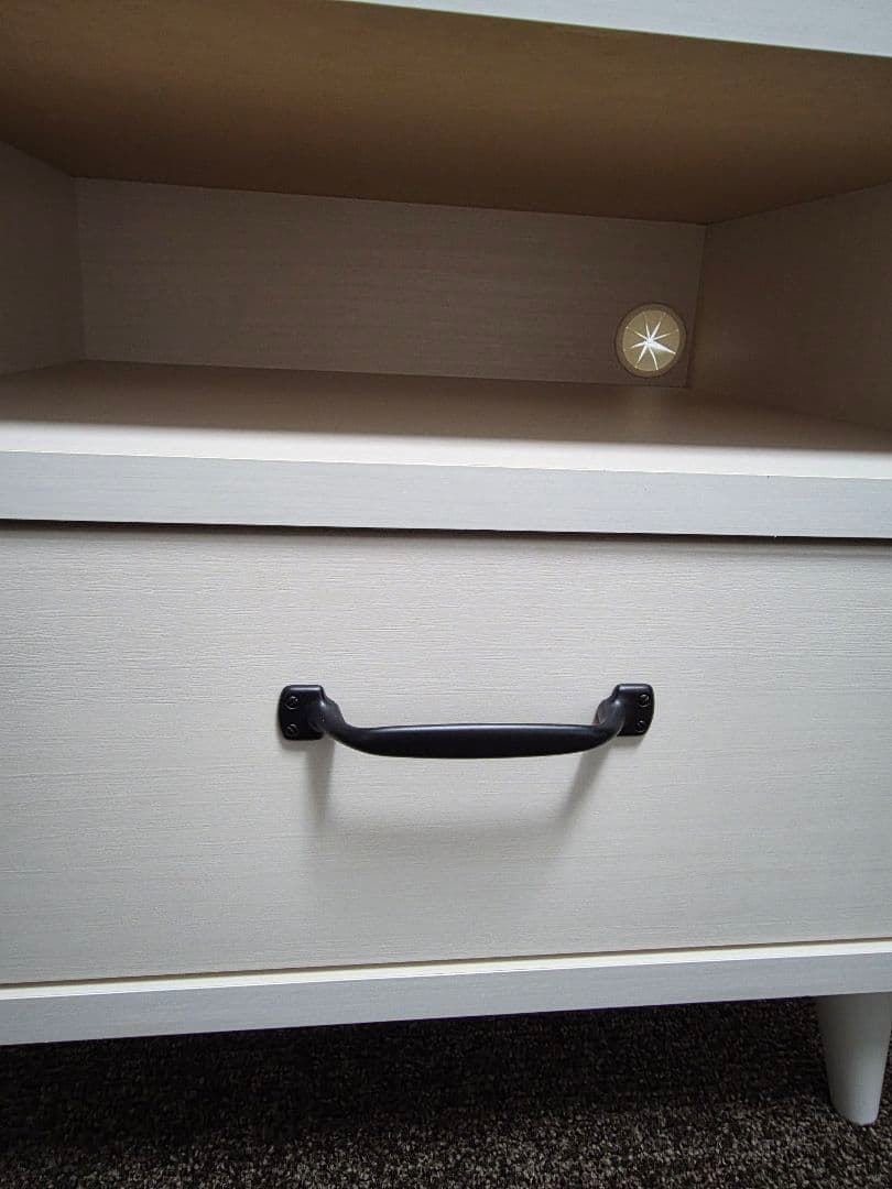 ♡ホワイト♡サイドテーブル☆引き出し付 完成品★日本国内産☆B-COMPANY☆