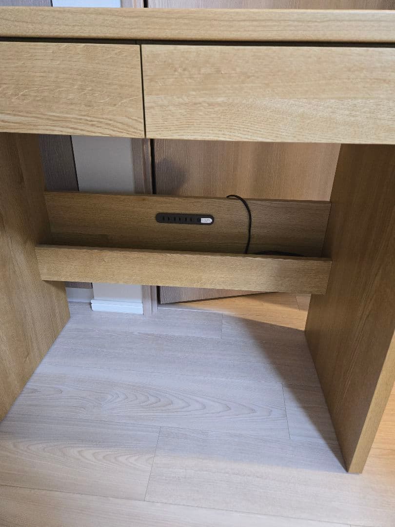 大川家具　LANE (レーン) デスク75 オーク 北欧風 リビングデスク 国産