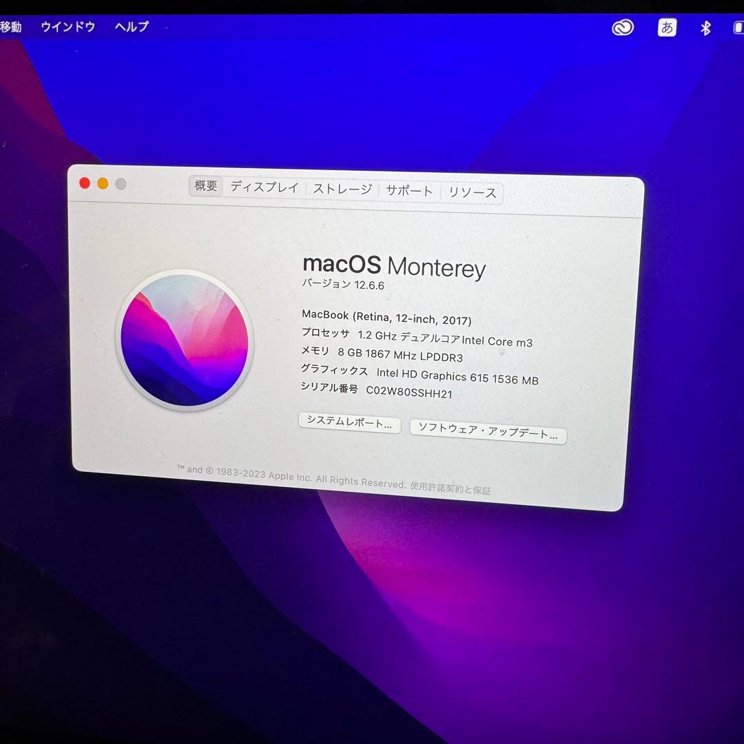 【ジャンク】Apple MacBook 12インチ 2017年