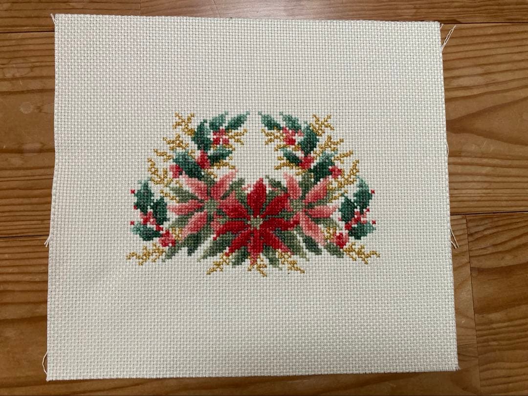 12か月の花　クロスステッチ完成品12枚セット マリー・カトリーヌ　コレクション