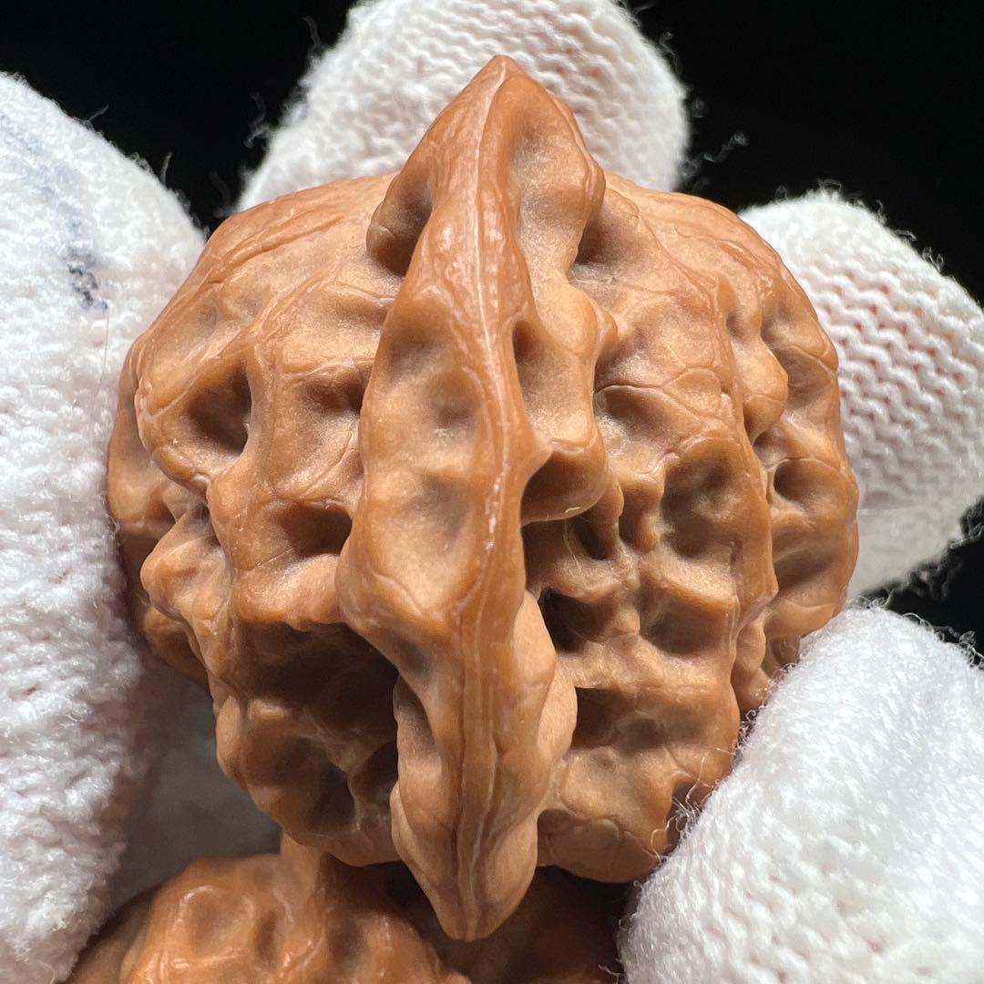 文玩堂：「（精品）佛肚獅子頭文玩クルミ　粉皮・粉骨（無修整）」