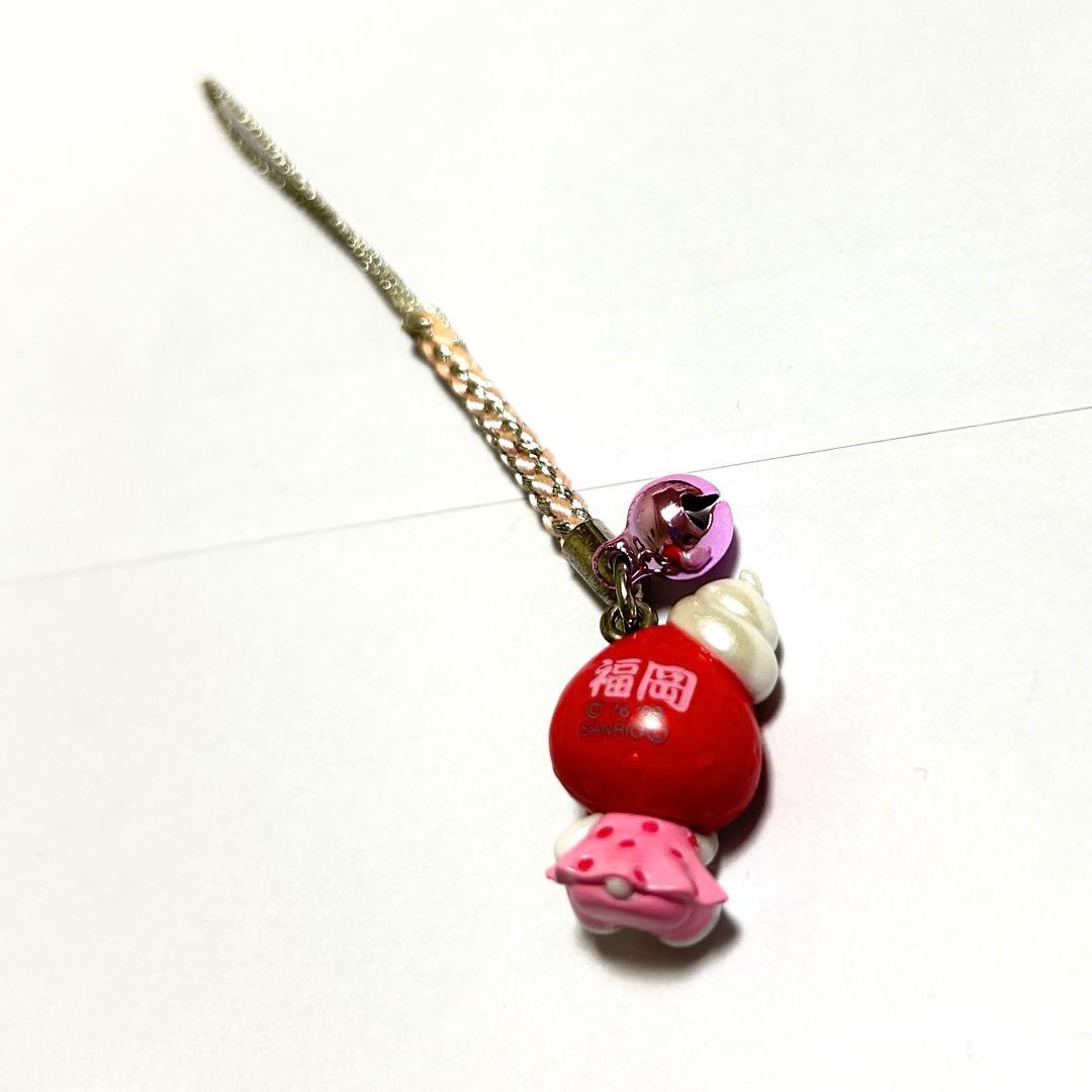 【レア】ご当地キティ 福岡限定 あまおういちご ホイップクリーム 根付ストラップ