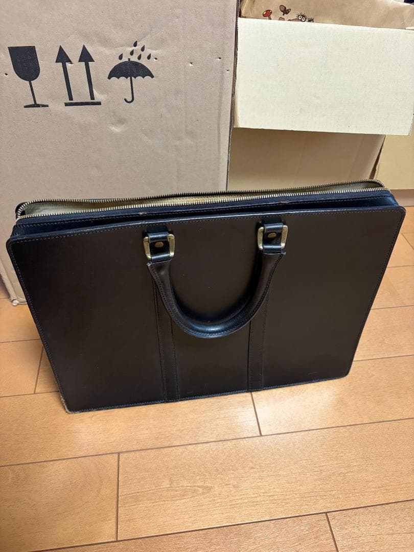 万双　ブライドル　天ファスナー　ブラック