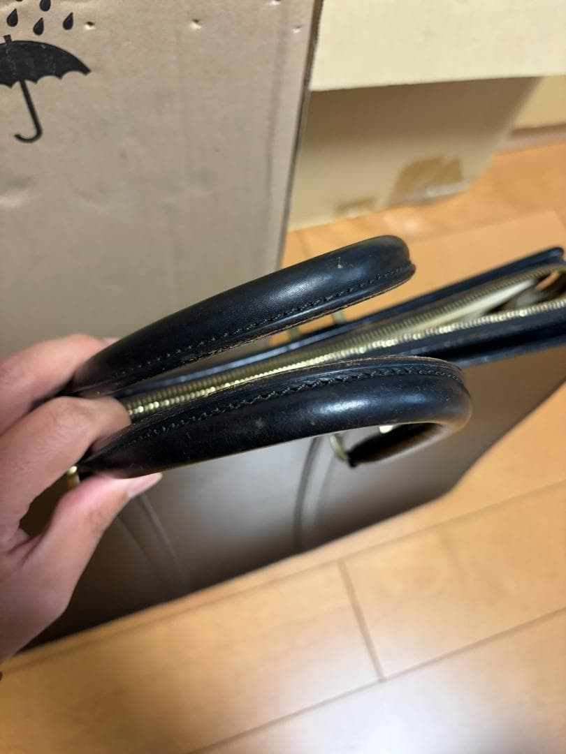 万双　ブライドル　天ファスナー　ブラック