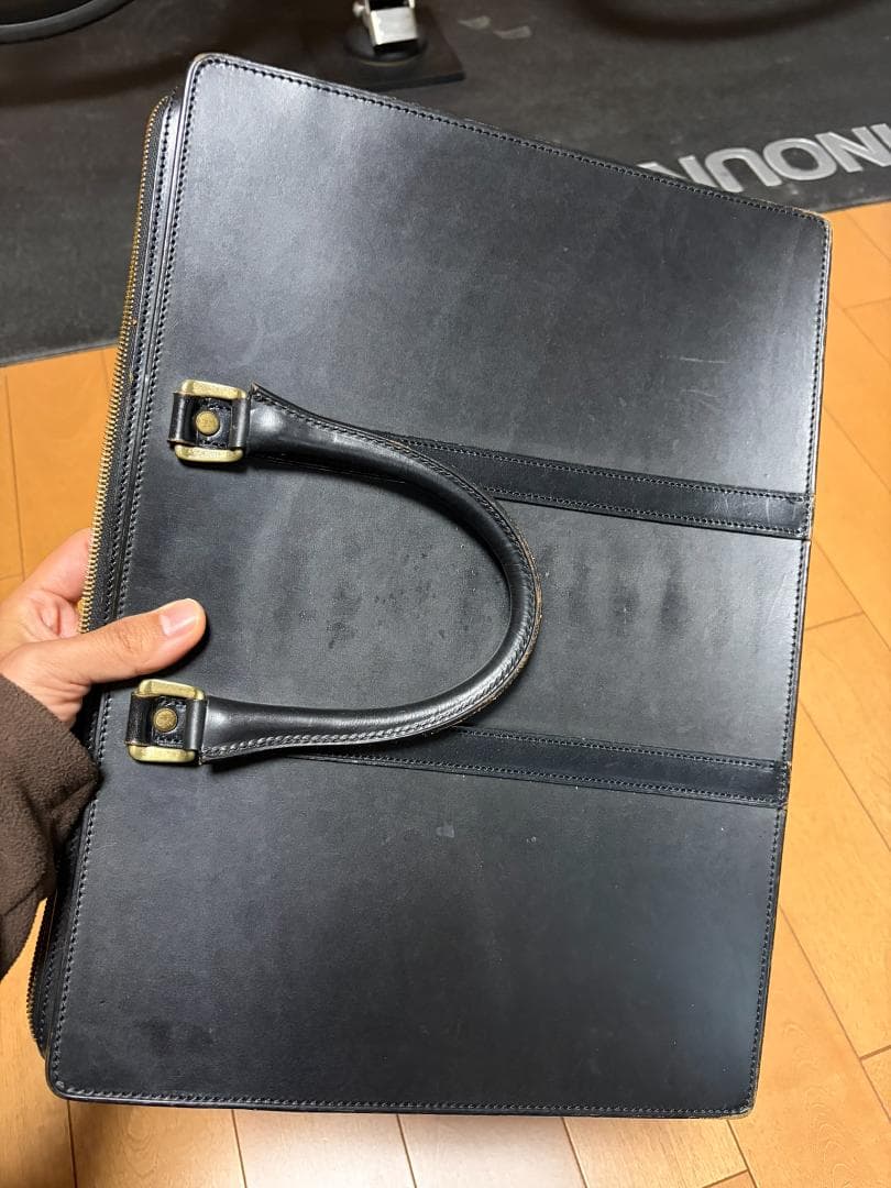 万双　ブライドル　天ファスナー　ブラック