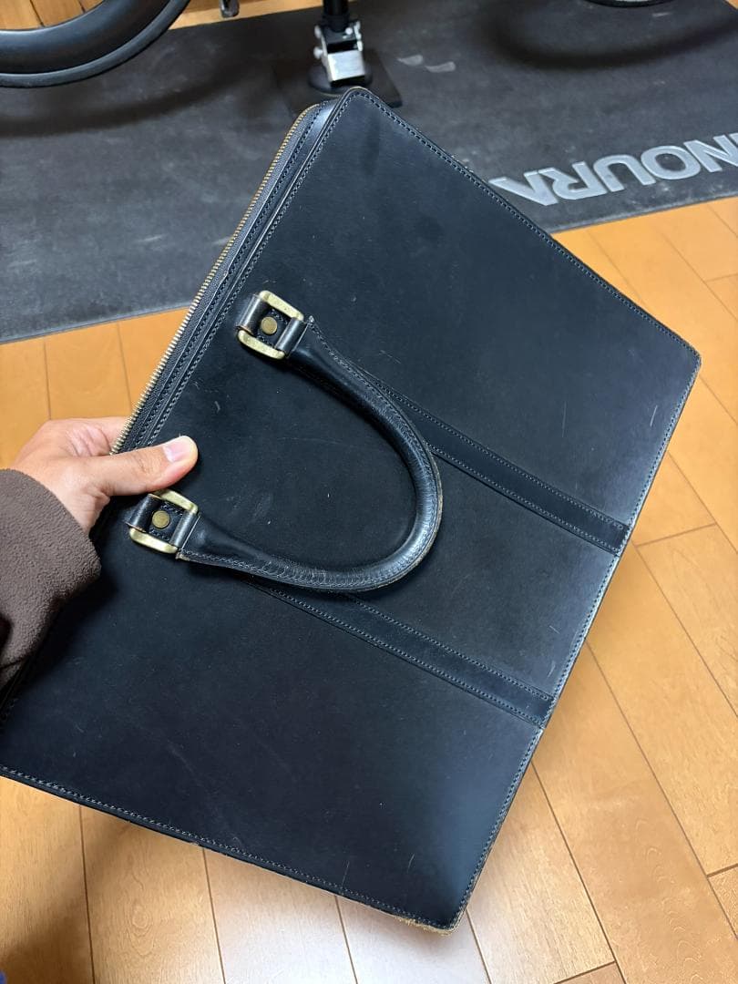 万双　ブライドル　天ファスナー　ブラック