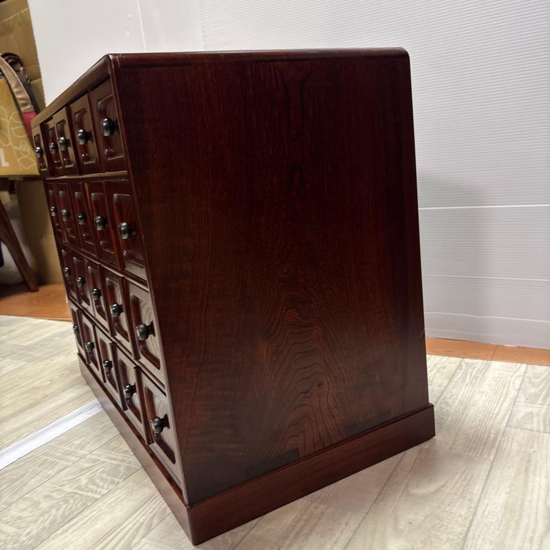 木製　小引き出し　薬箱　箪笥　箪笥　薬箪笥　からくり箪笥　民芸家具　タンス