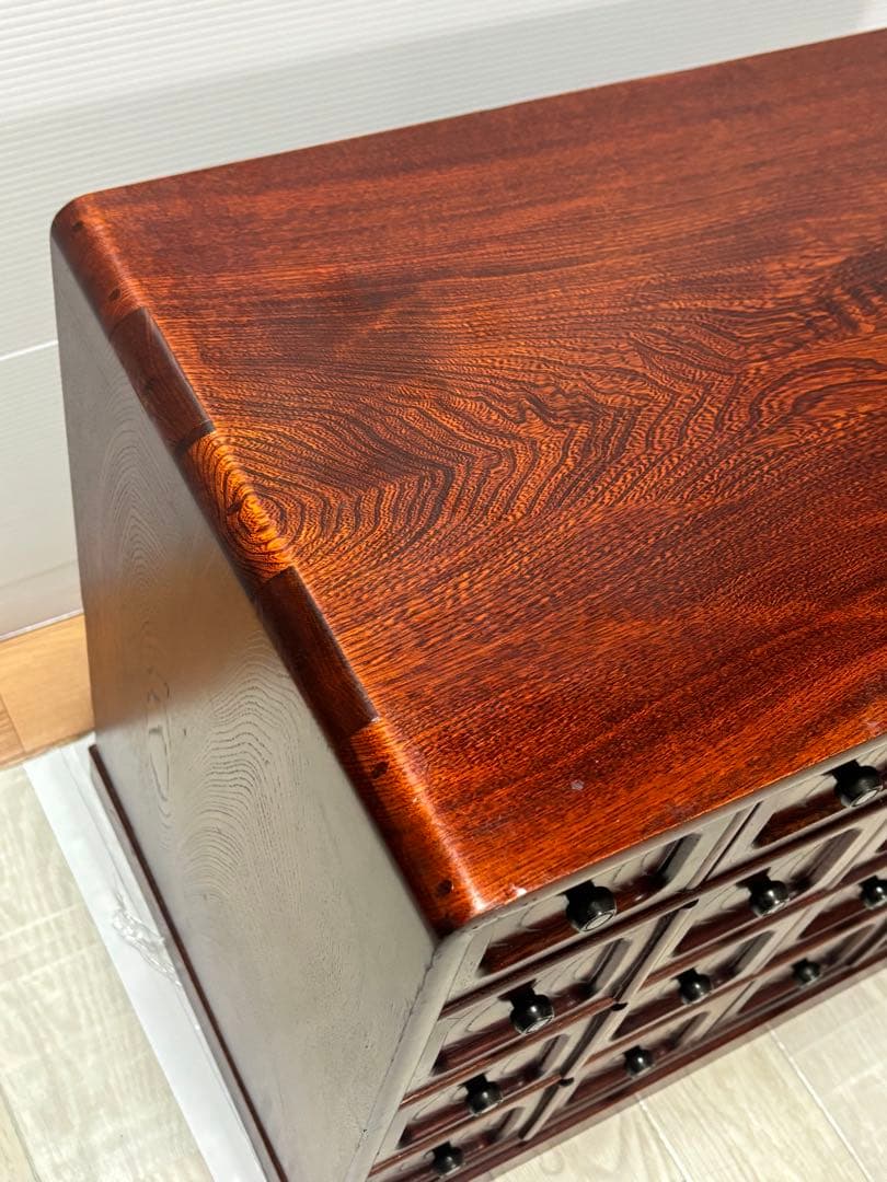 木製　小引き出し　薬箱　箪笥　箪笥　薬箪笥　からくり箪笥　民芸家具　タンス