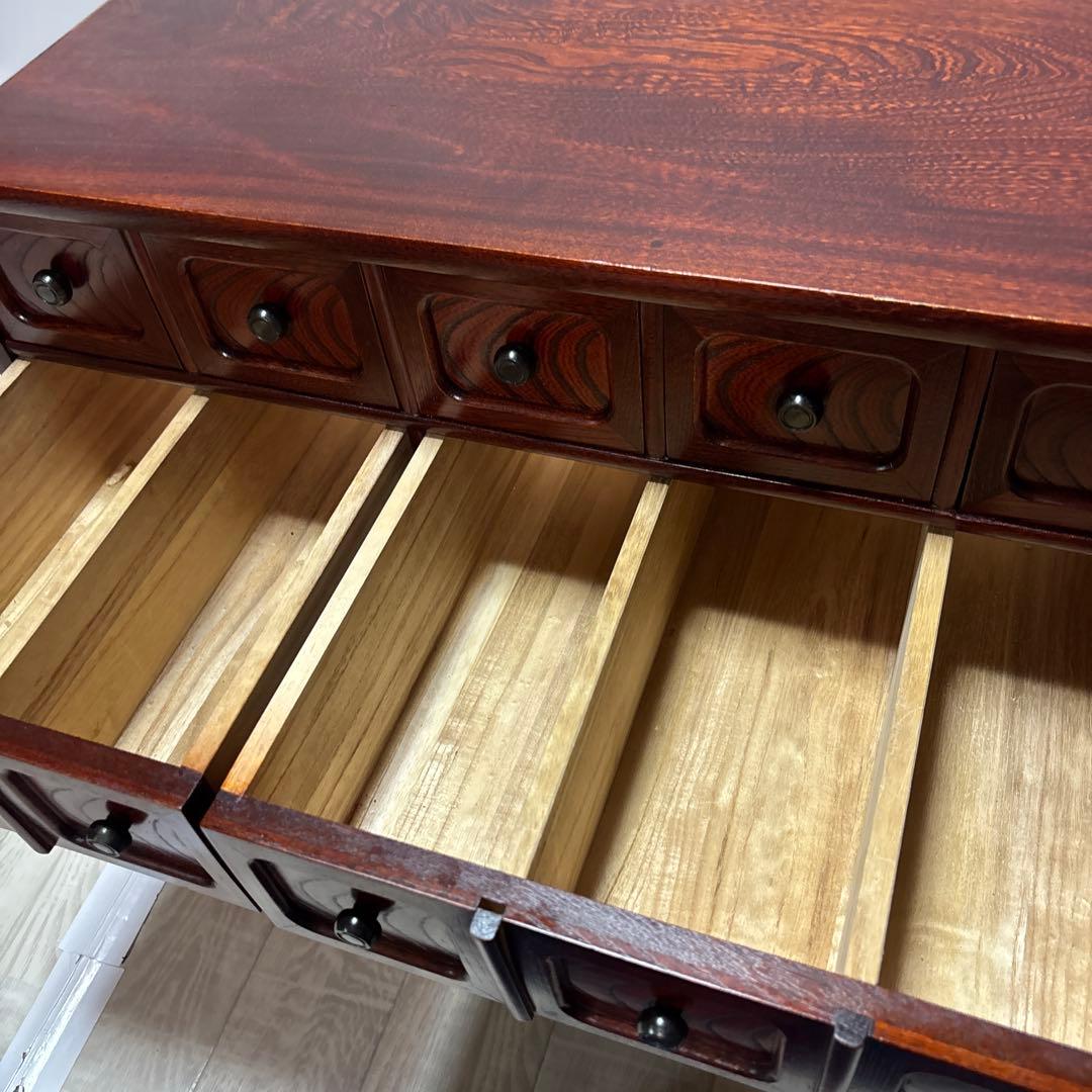 木製　小引き出し　薬箱　箪笥　箪笥　薬箪笥　からくり箪笥　民芸家具　タンス