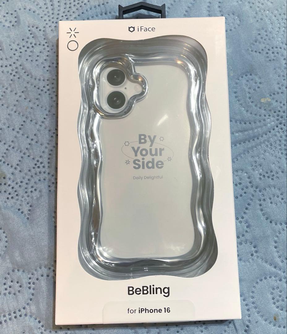 新品未開封　iFace BeBling iPhone16 ケース　シルバー