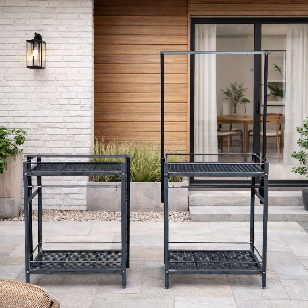 受注生産開始　オプション多数　アイアン植物棚　ダクトレール付き！　tig溶接製作