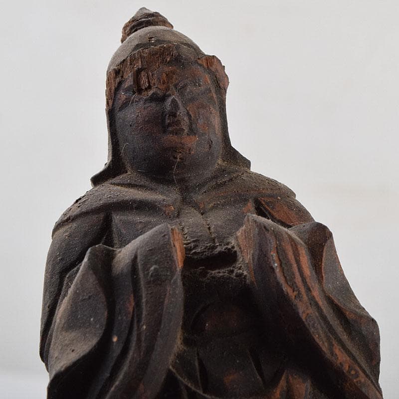 仏教美術　木彫　仏像　逗子付　V　R9582