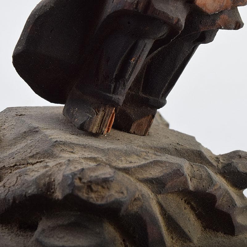 仏教美術　木彫　仏像　逗子付　V　R9582