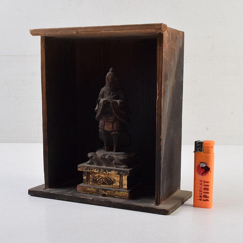 仏教美術　木彫　仏像　逗子付　V　R9582