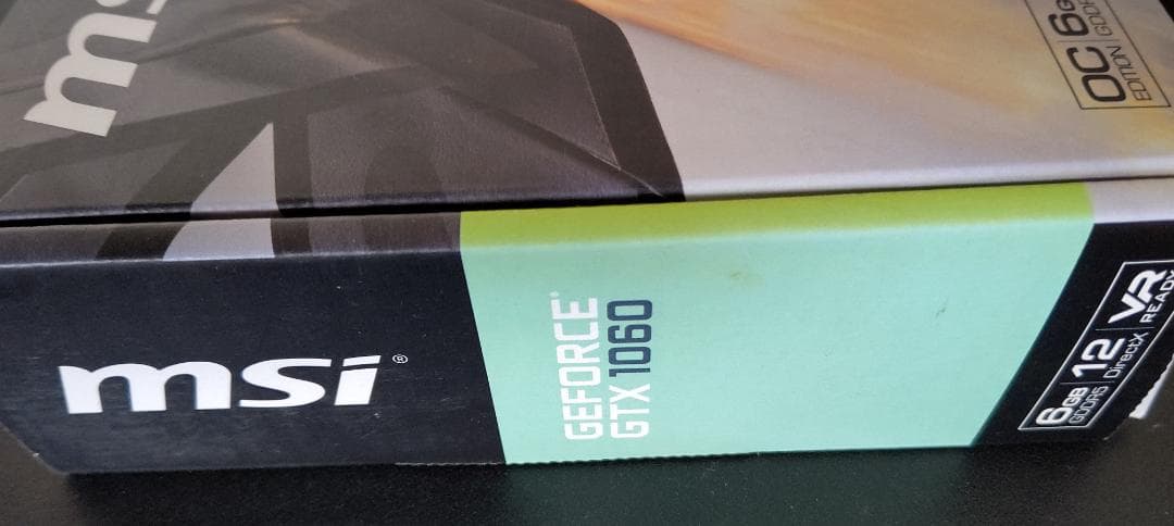 MSI GeForce GTX 1060 6G OC / 6GB 箱付属品有