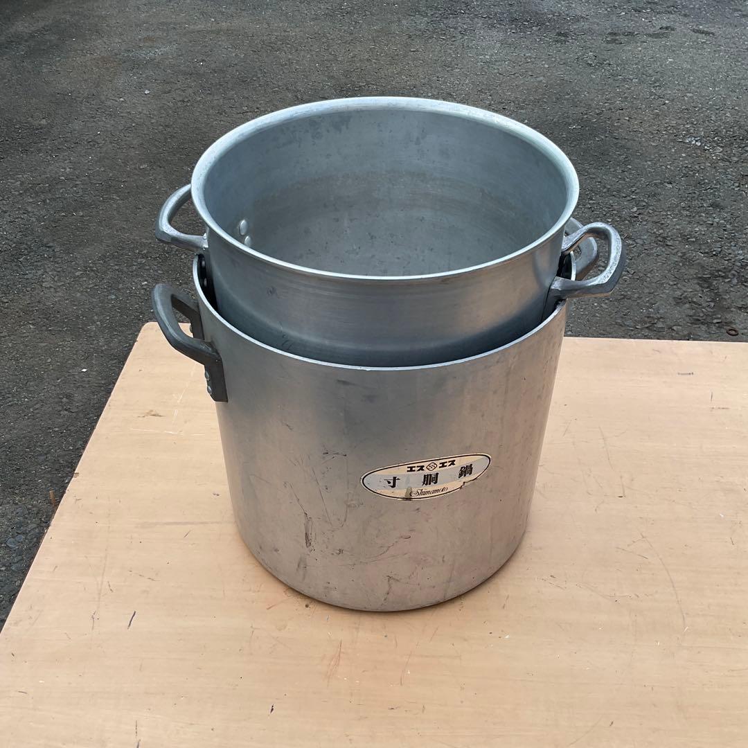 アルミ製寸胴鍋２個セット　33cm&30cm　程度まずまず　使用浅いかも❓️❓️