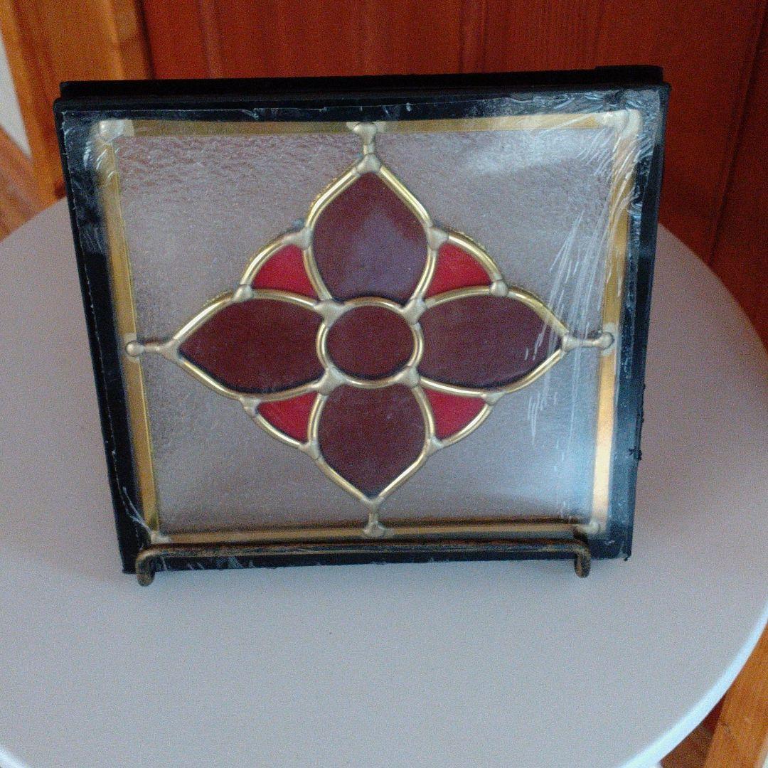 新品　デッドストック　ステンドグラス　20cm