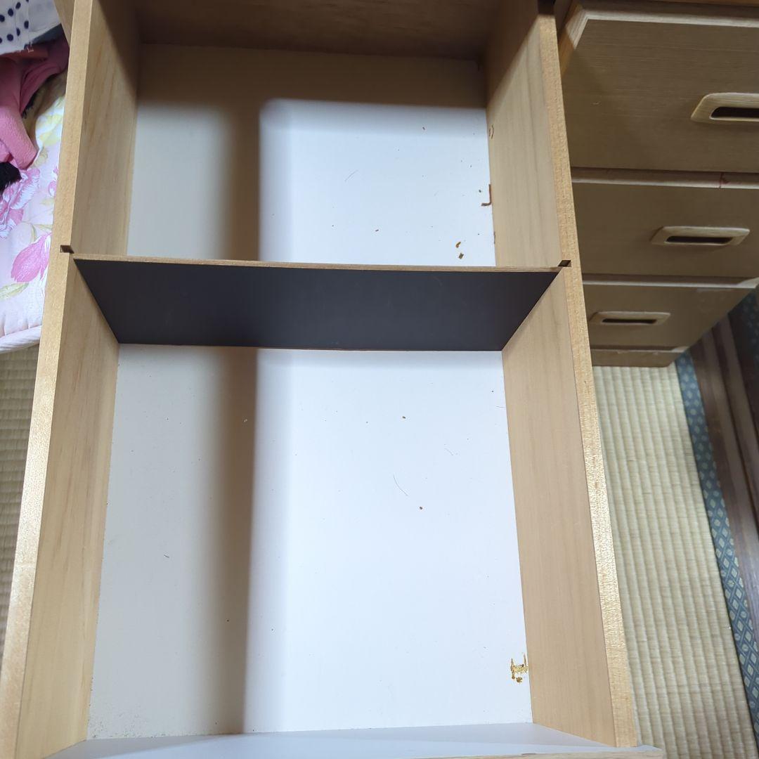 ナチュラルウッド 4段チェスト レトロ　昭和