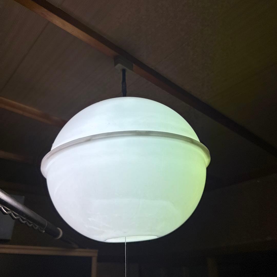 【動作確認済❗️】ナショナル 昭和レトロ アンティーク 球鈴 乳白ガラス 照明