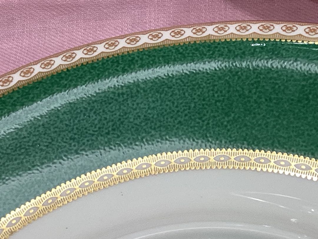 ウエッジウッド　ユーランダー パウダー グリーン　廃番品　サービスプレート　3枚