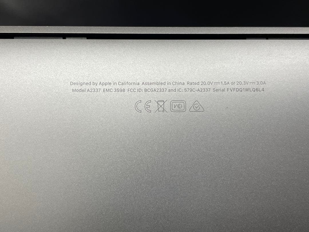 美品 M1モデル Macbook Air 13インチ 256GB バッテリー良好