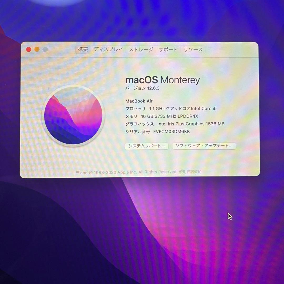 MacBook Air 2020 Core i5 メモリ16GB 1TB