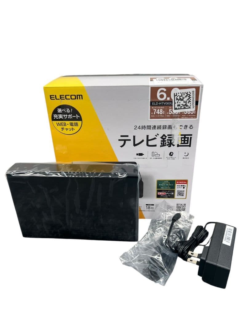 【新品未使用】エレコム ELD-HTV060UBK 外付6TB HDD #ys