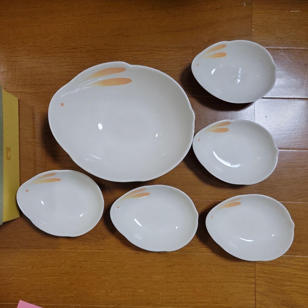 うさぎ 食器セット 6点 陶器 未使用