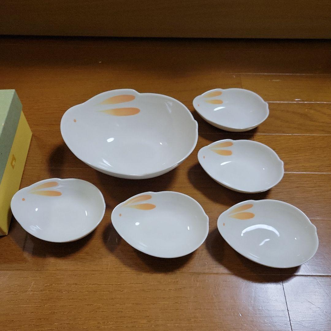 うさぎ 食器セット 6点 陶器 未使用
