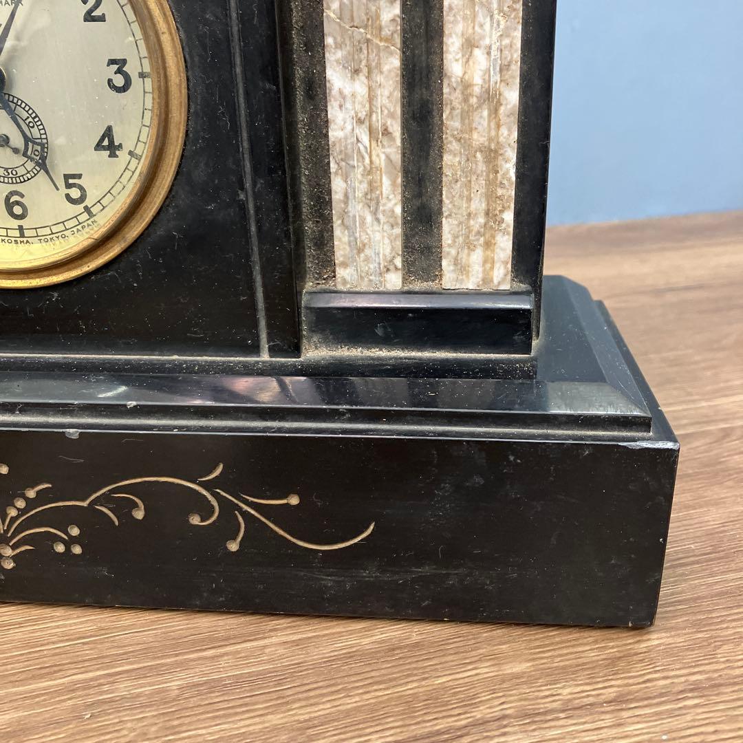 E-2 ジャンク品 希少 精工舎 SEIKOSHA 置時計 昭和4年 置型 時計