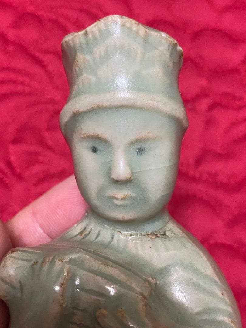 李朝 12世紀 高麗青磁 文官形水滴　検　文房具李朝徳利酒器新羅唐津古宋備前）