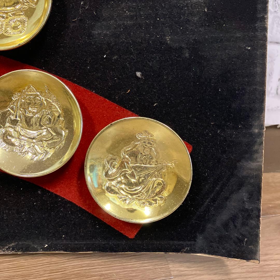 開運 縁起物 七福神 オブジェ 宝船 金杯 飾り 壁掛け 置き物 昭和レトロ