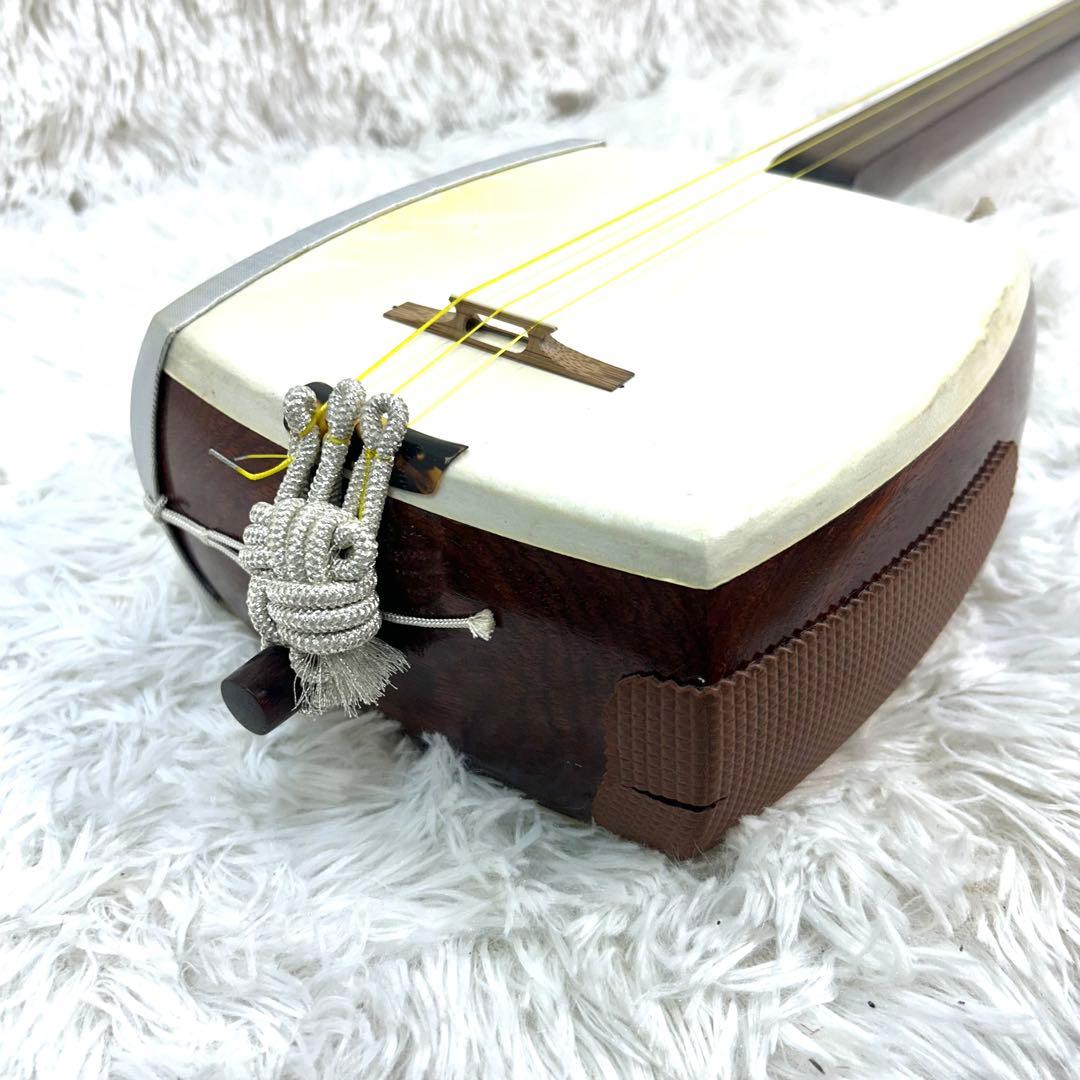 地歌三味線 紅木 金彩 中棹 全長100cm 東さわり