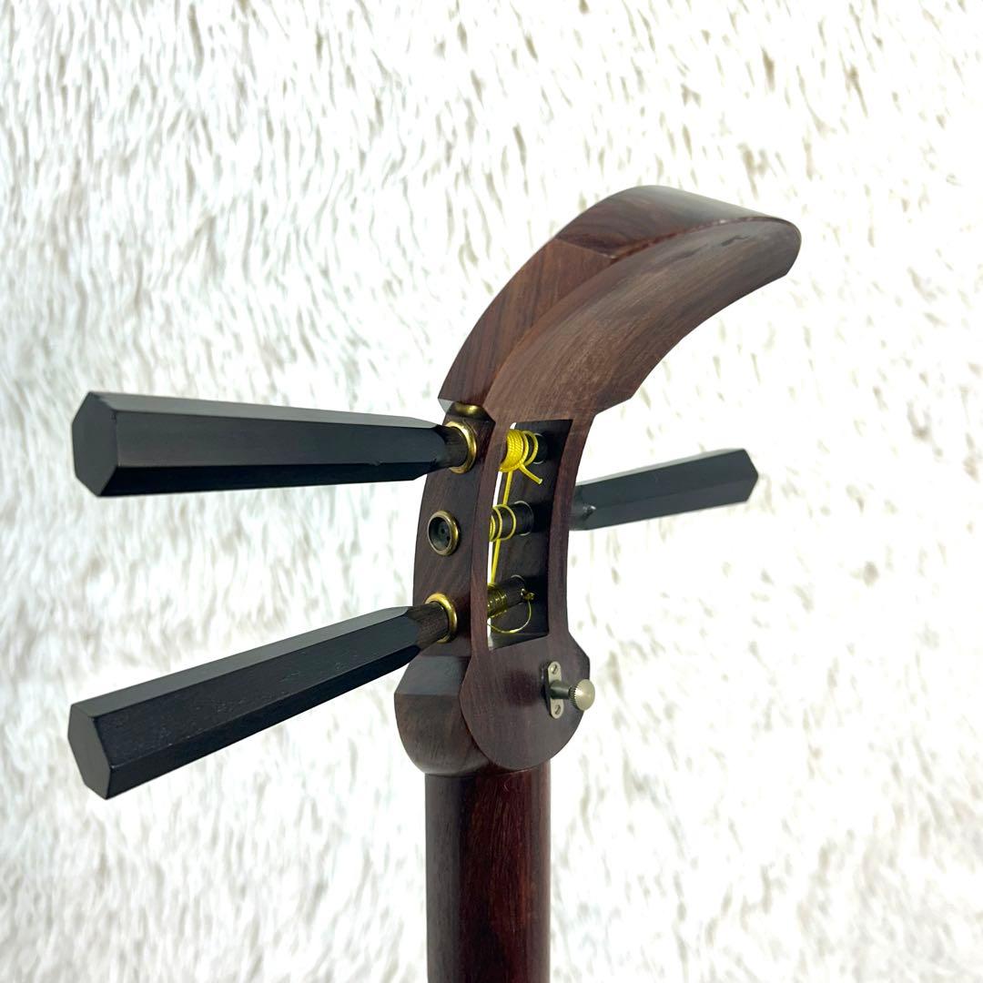 地歌三味線 紅木 金彩 中棹 全長100cm 東さわり