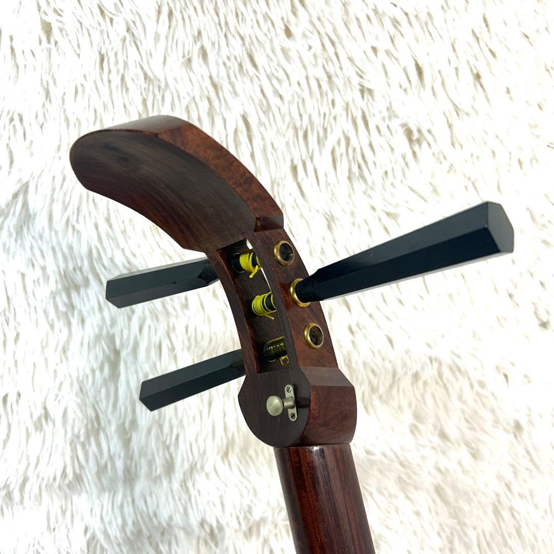 地歌三味線 紅木 金彩 中棹 全長100cm 東さわり