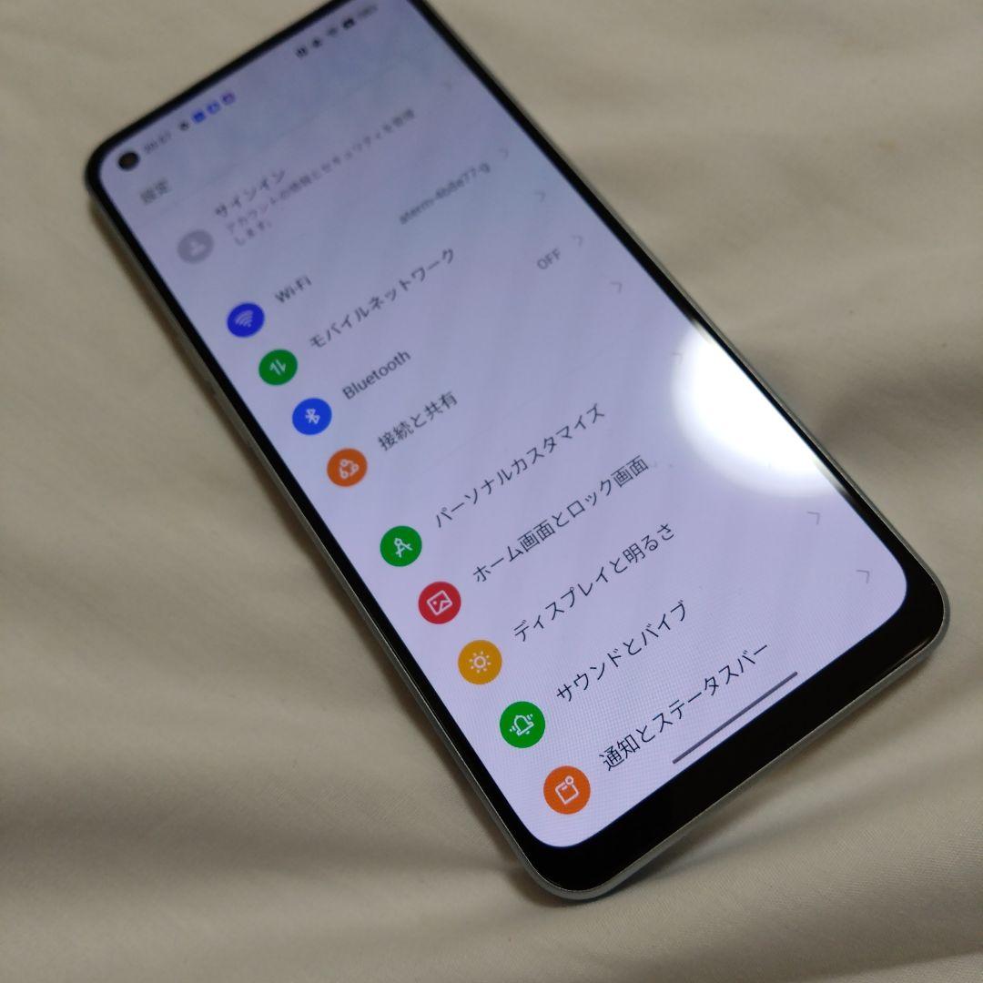 極美品バッテリー100%OPPO Reno7 A ドリームブルー SIMフリー